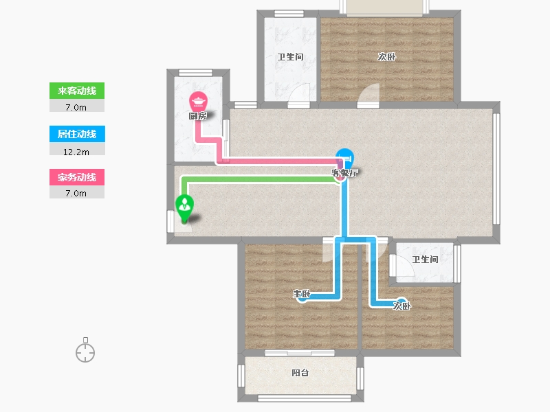 浙江省-杭州市-广聚公寓-106.31-户型库-动静线