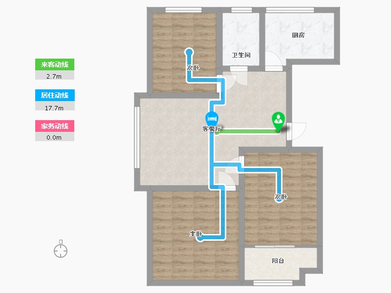 山东省-潍坊市-华安世纪樱园-80.16-户型库-动静线