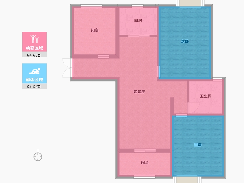 安徽省-亳州市-京皖·财富中心-87.21-户型库-动静分区