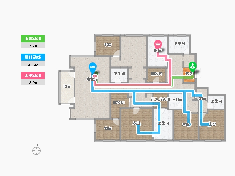 浙江省-杭州市-武林外滩-265.36-户型库-动静线