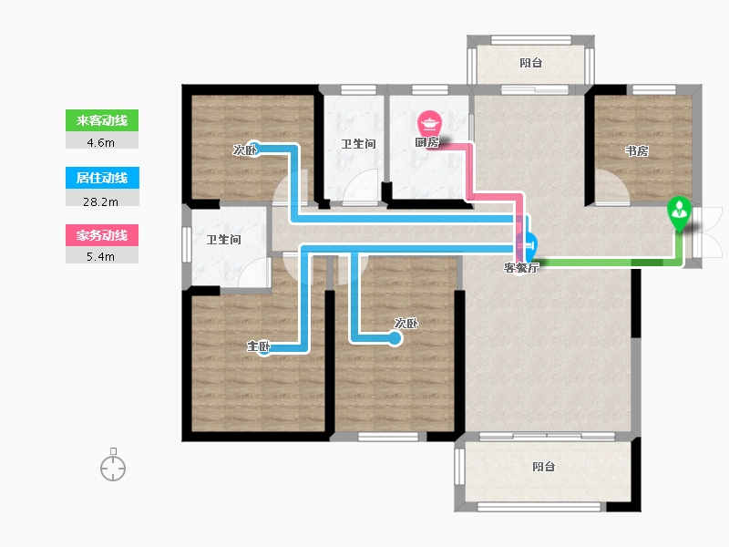 江西省-吉安市-凯旋·世纪-111.41-户型库-动静线