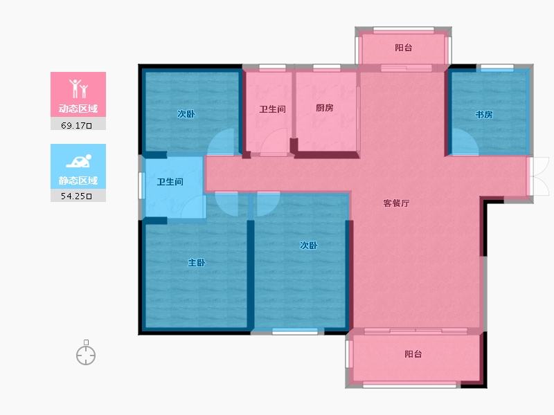 江西省-吉安市-凯旋·世纪-111.41-户型库-动静分区