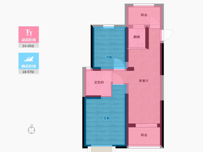 安徽省-六安市-滨江裕花园-41.68-户型库-动静分区