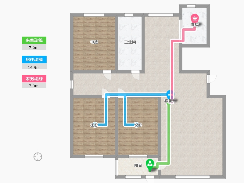 山东省-潍坊市-枫情水岸璞院-132.49-户型库-动静线