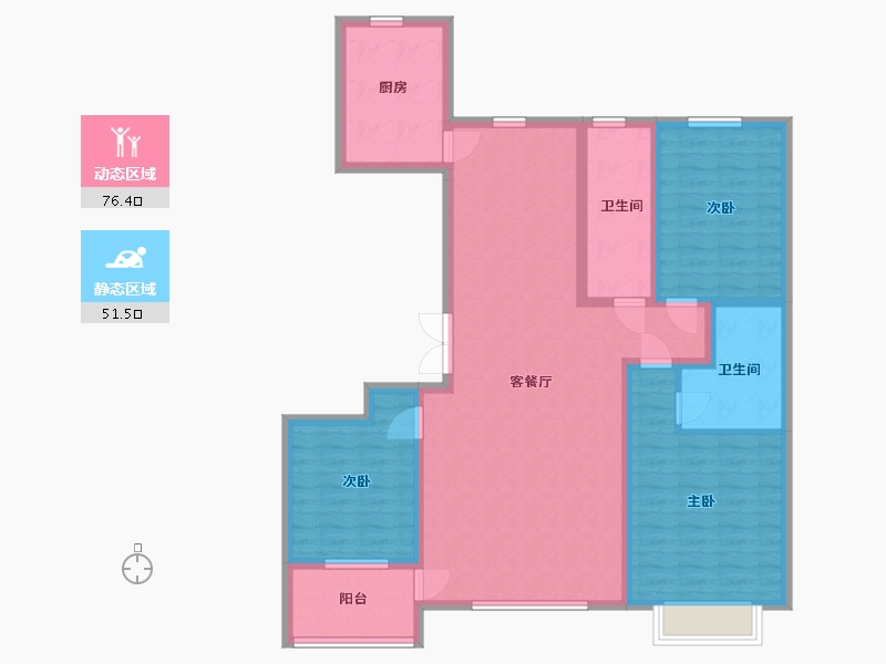 山东省-潍坊市-昌乐中心城-114.41-户型库-动静分区