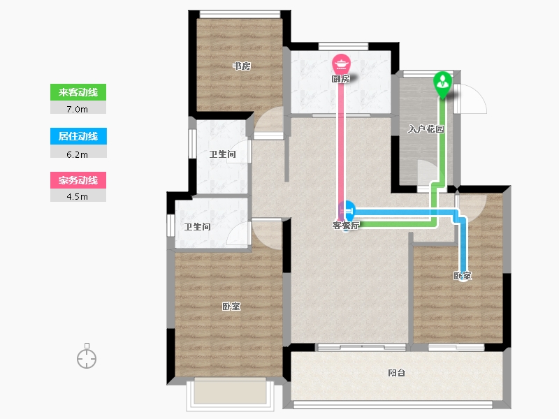 江苏省-南通市-紫宸府-100.00-户型库-动静线