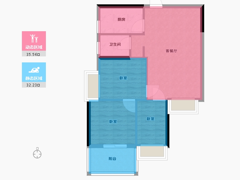 湖北省-武汉市-武汉天街-61.00-户型库-动静分区