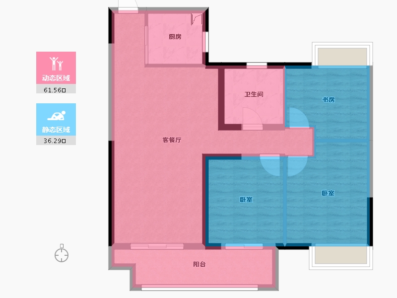 江苏省-无锡市-山水氿城-88.00-户型库-动静分区