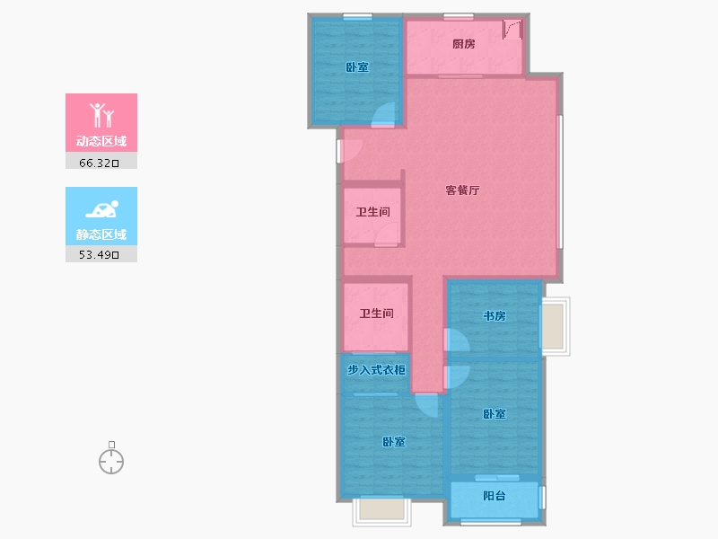 山西省-临汾市-富力湾-107.19-户型库-动静分区