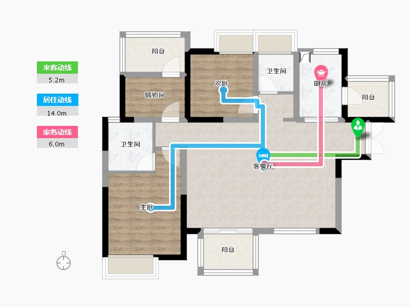 四川省-成都市-天立.世纪华府-87.34-户型库-动静线