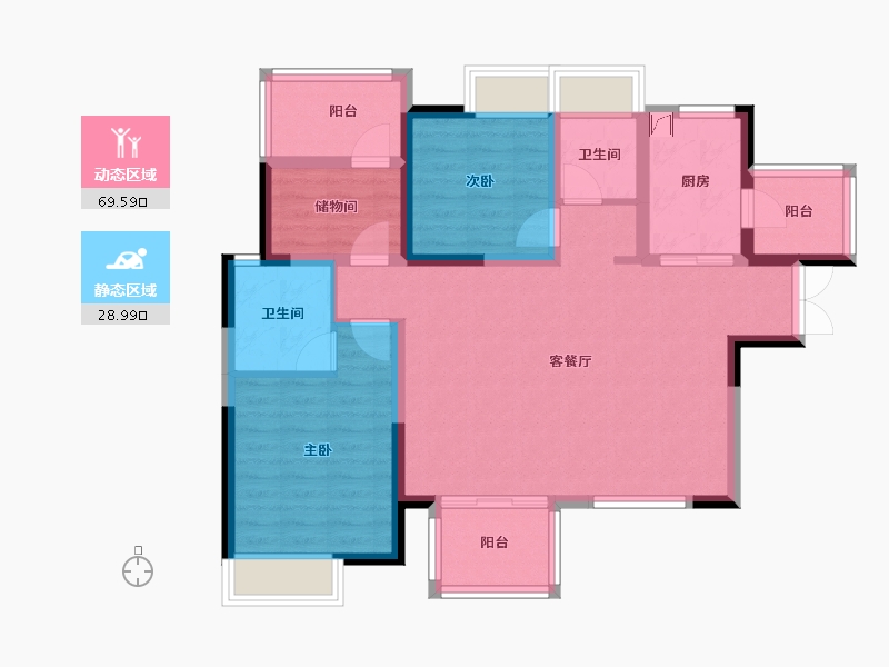 四川省-成都市-天立.世纪华府-87.34-户型库-动静分区