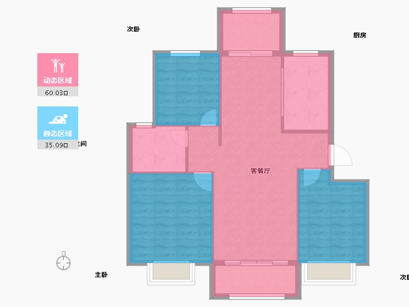 山东省-烟台市-天润家园-86.99-户型库-动静分区