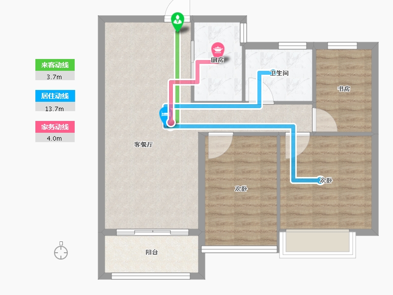 山东省-烟台市-天地一品-76.00-户型库-动静线