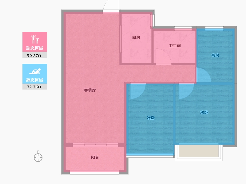 山东省-烟台市-天地一品-76.00-户型库-动静分区