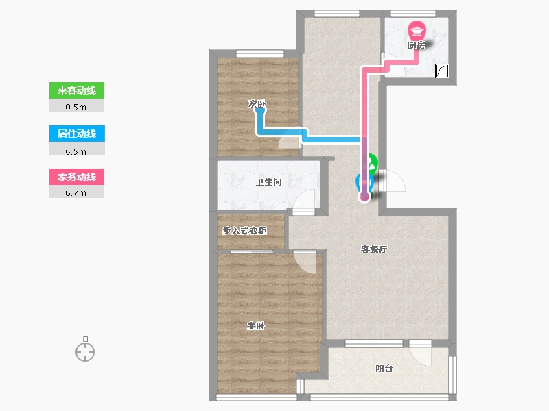 山东省-济南市-绿城百合花园-80.00-户型库-动静线