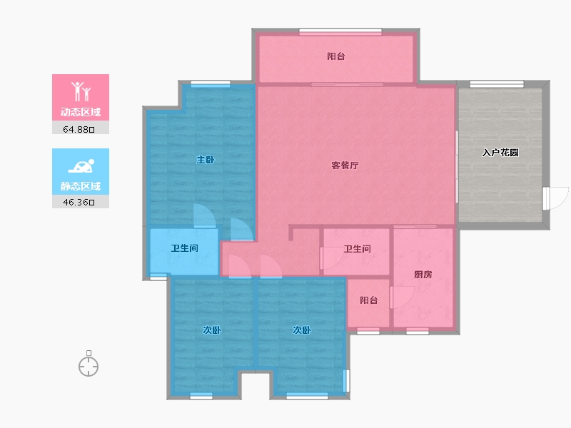 广东省-惠州市-双城国际-116.27-户型库-动静分区