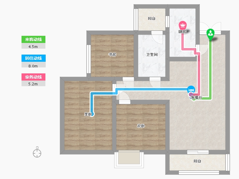 河南省-郑州市-糖果时光-68.09-户型库-动静线