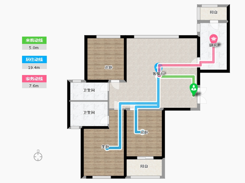 河南省-郑州市-建业天筑-126.40-户型库-动静线