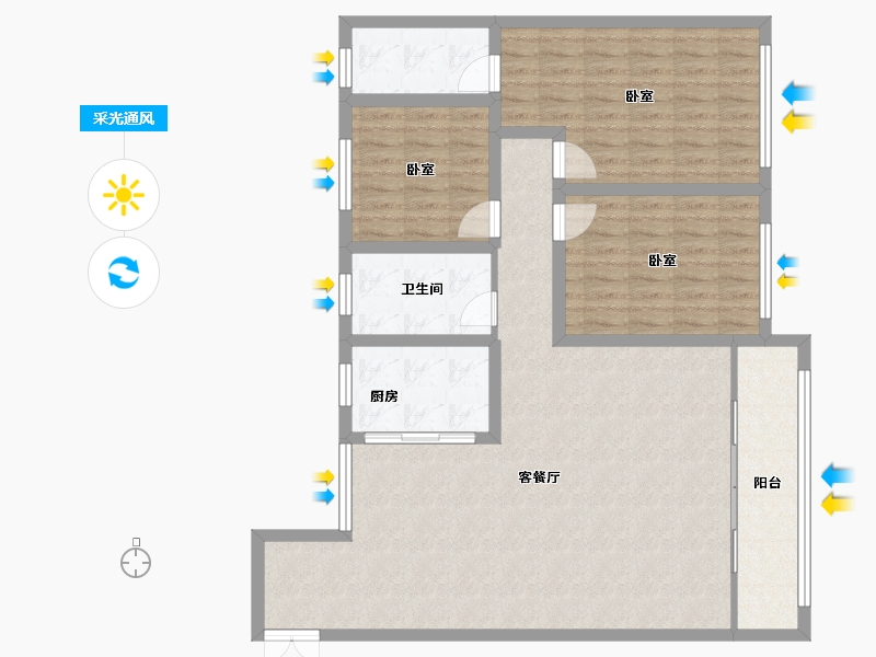 山东省-潍坊市-辰隆天玺城-114.99-户型库-采光通风