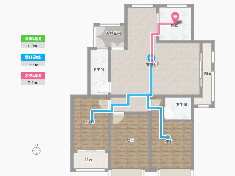 山东省-济南市-易安明郡-117.01-户型库-动静线