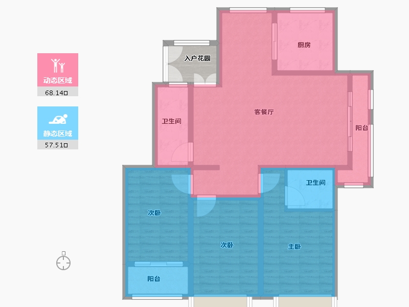 山东省-济南市-易安明郡-117.01-户型库-动静分区