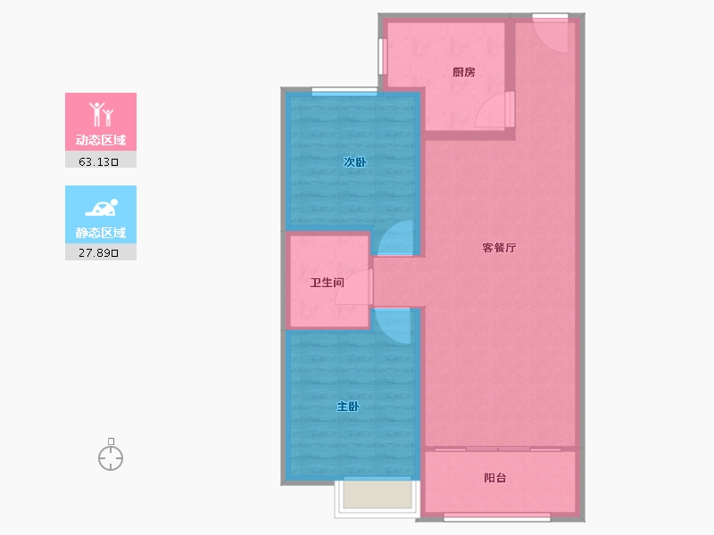 山东省-济南市-易安明郡-82.00-户型库-动静分区