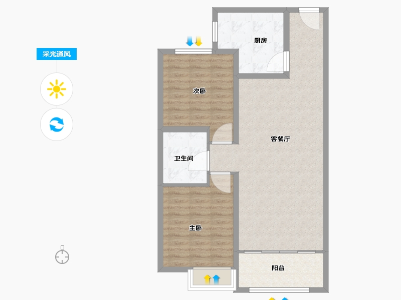 山东省-济南市-易安明郡-82.00-户型库-采光通风