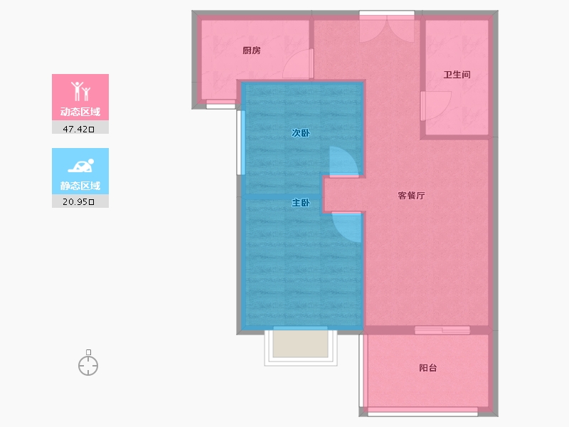 山东省-烟台市-福利莱万和城-61.67-户型库-动静分区