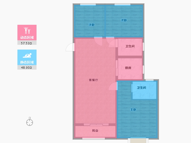 山东省-德州市-桦林·万豪公馆-96.18-户型库-动静分区