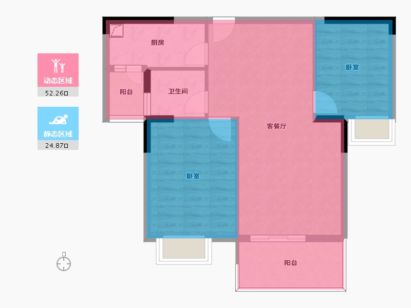 福建省-龙岩市-典金尚成-69.78-户型库-动静分区