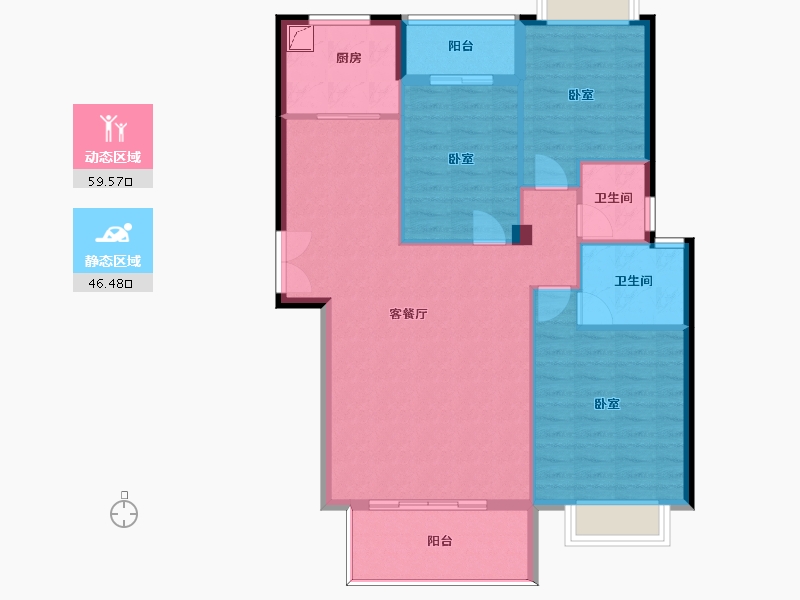 福建省-龙岩市-典金尚成-96.74-户型库-动静分区