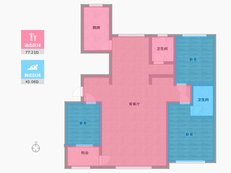 山东省-东营市-盛世瀚海-107.00-户型库-动静分区