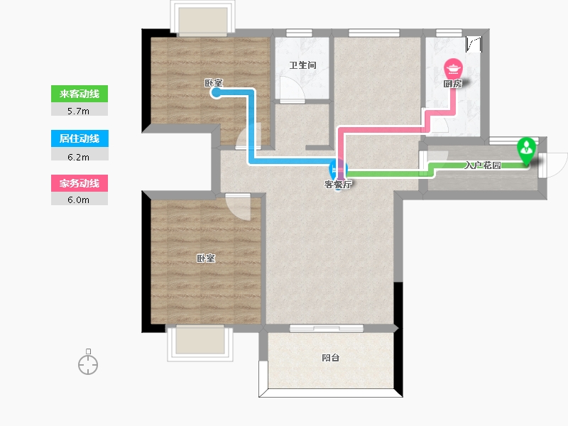 福建省-龙岩市-典金尚成-71.60-户型库-动静线