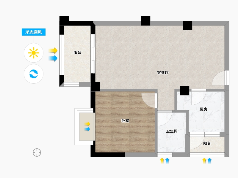 福建省-漳州市-十里蓝山-48.00-户型库-采光通风