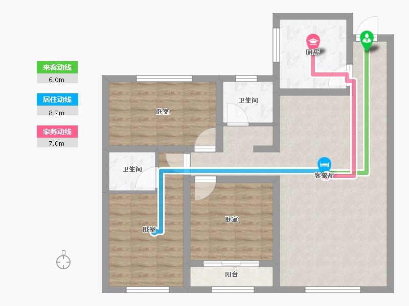 山东省-泰安市-华新・新干线-79.42-户型库-动静线