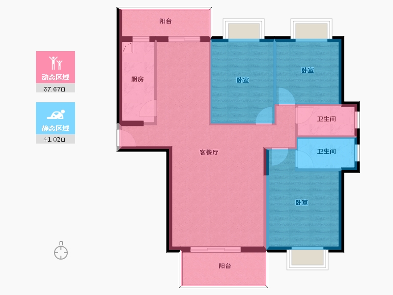 福建省-龙岩市-典金尚成-98.54-户型库-动静分区