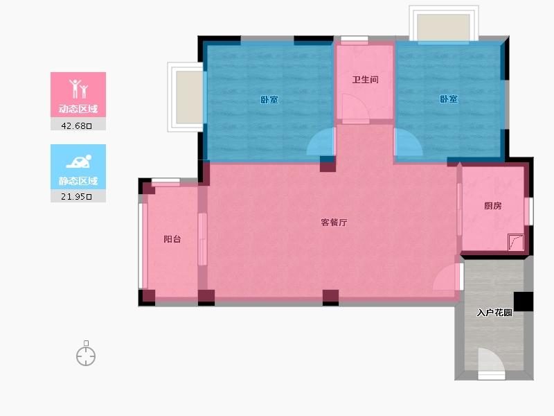 福建省-漳州市-十里蓝山-63.00-户型库-动静分区