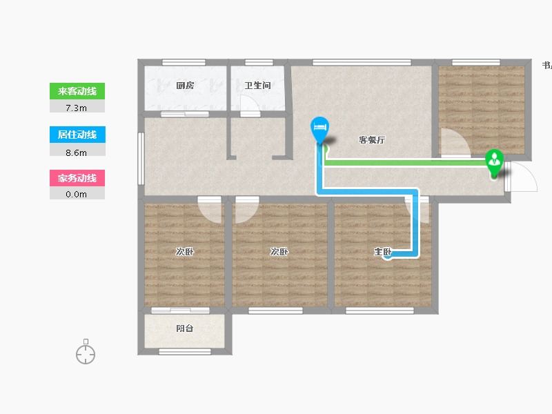 山东省-东营市-四季花城-108.00-户型库-动静线