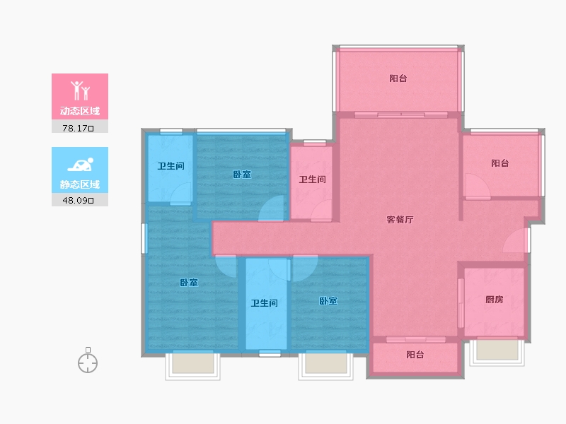 广东省-惠州市-皓翔壹城中心-114.07-户型库-动静分区