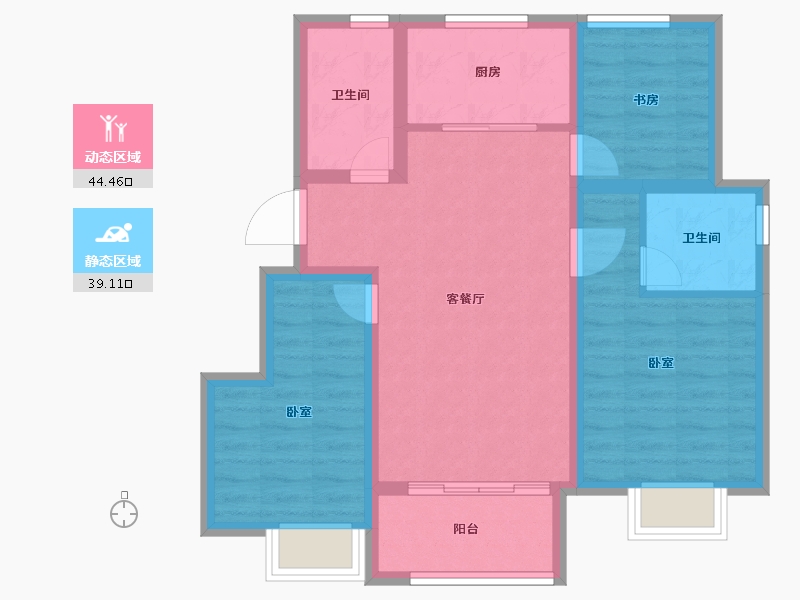 天津-天津市-长风雅筑-74.00-户型库-动静分区