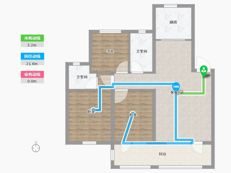 山东省-青岛市-城阳-93.00-户型库-动静线