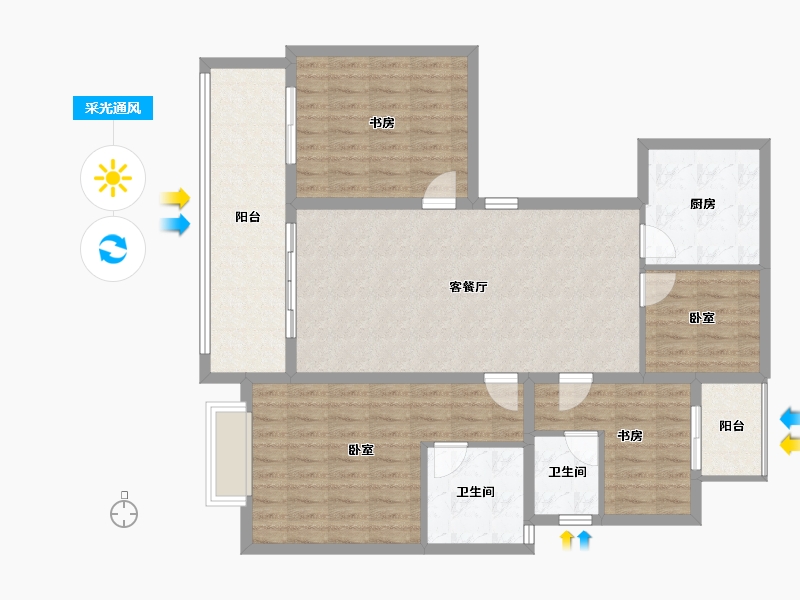 浙江省-宁波市-江汇城-113.29-户型库-采光通风