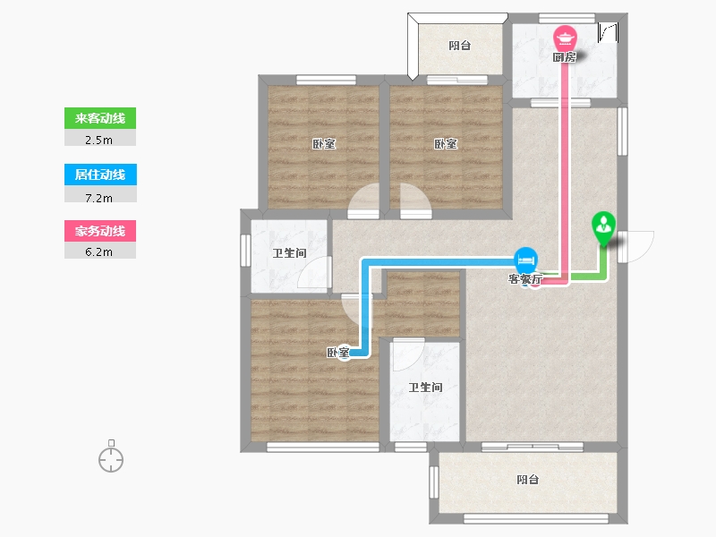 福建省-泉州市-万盛凤凰城-90.00-户型库-动静线