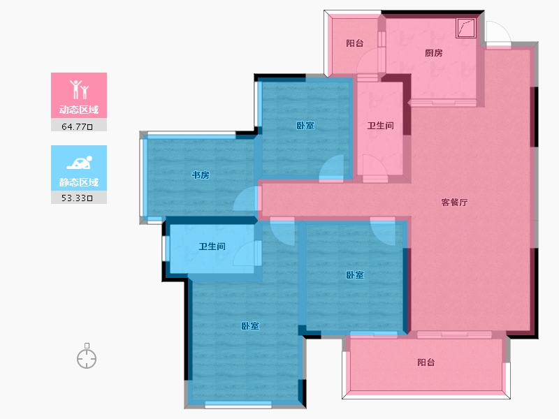 广西壮族自治区-南宁市-彰泰学府-103.77-户型库-动静分区