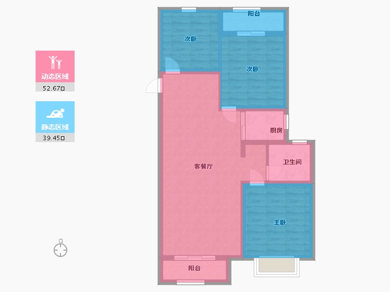 山东省-德州市-桦林·万豪公馆-82.40-户型库-动静分区