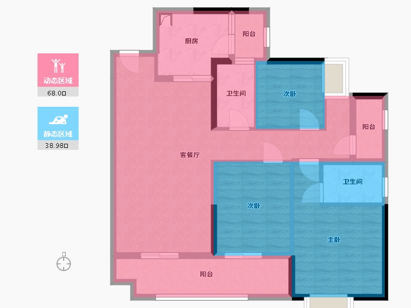 广东省-佛山市-滨江首府-94.97-户型库-动静分区