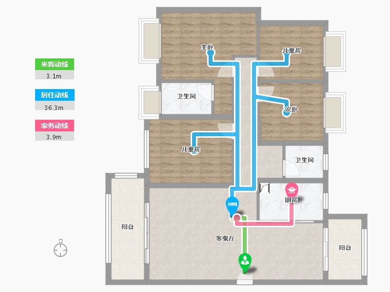 福建省-泉州市-鼎盛天玺-113.57-户型库-动静线