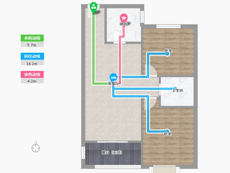 山东省-青岛市-青岛凤凰城-64.41-户型库-动静线