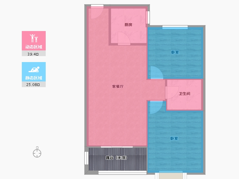 山东省-青岛市-青岛凤凰城-64.41-户型库-动静分区