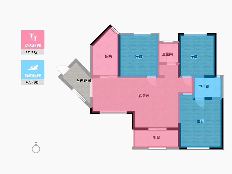 湖北省-十堰市-成邦·华夏公馆-97.10-户型库-动静分区